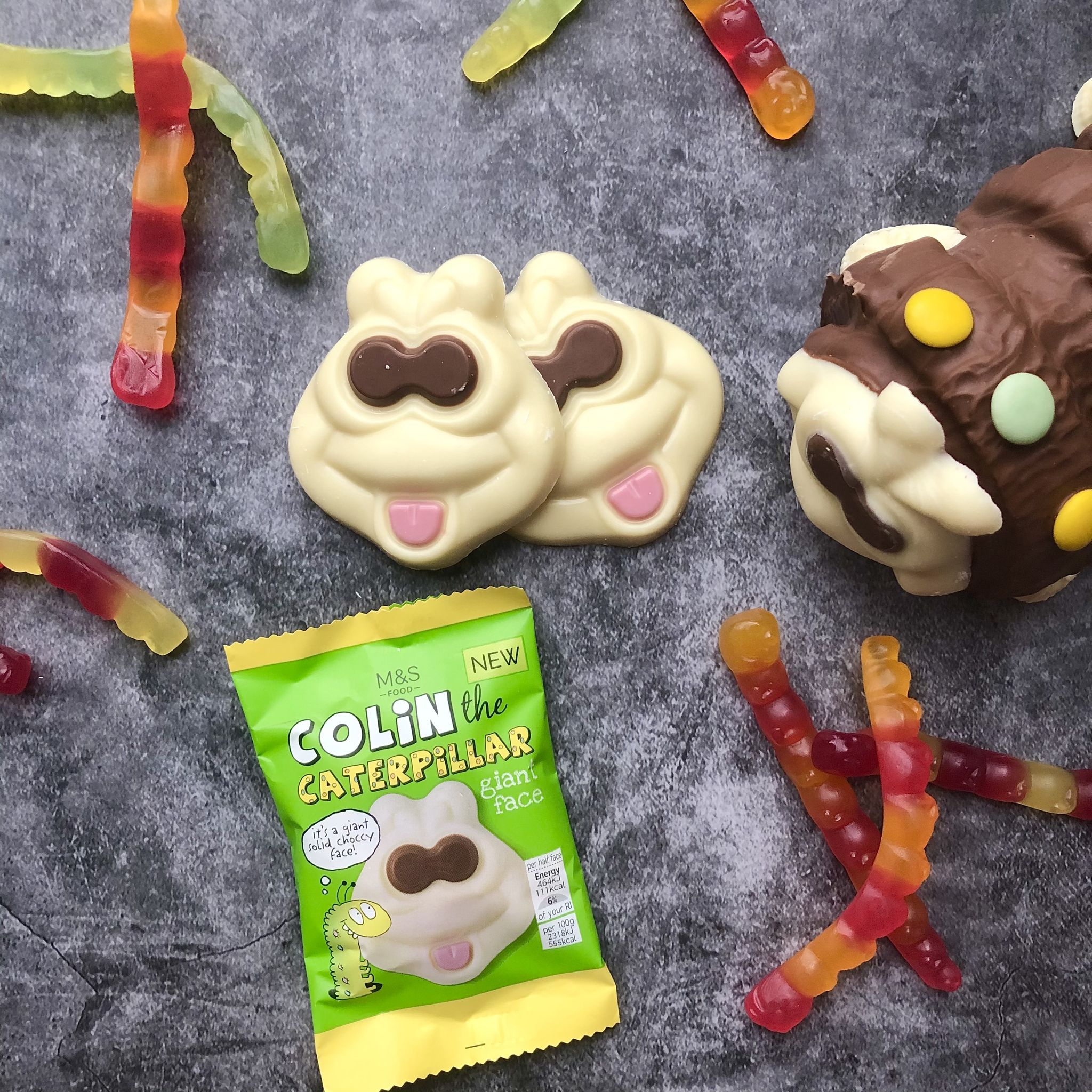 colin the caterpillar faces are here for all your snacking needs