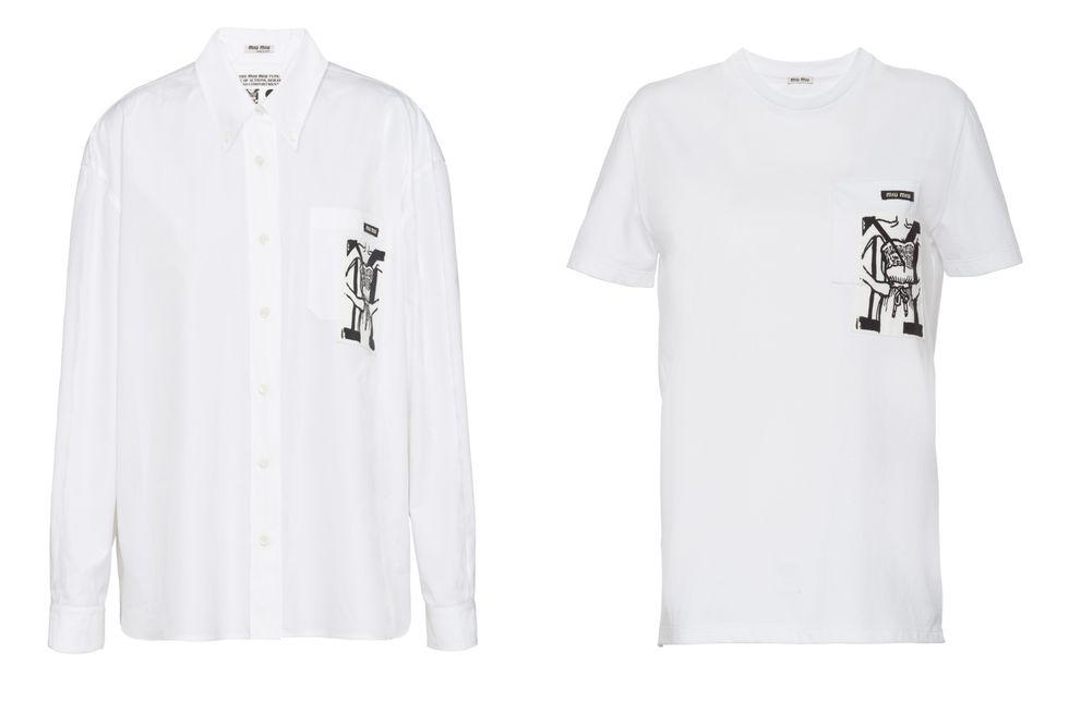 White, Clothing, T-shirt, Sleeve, Active shirt, Font, Top, Brand, Shirt, Logo, 