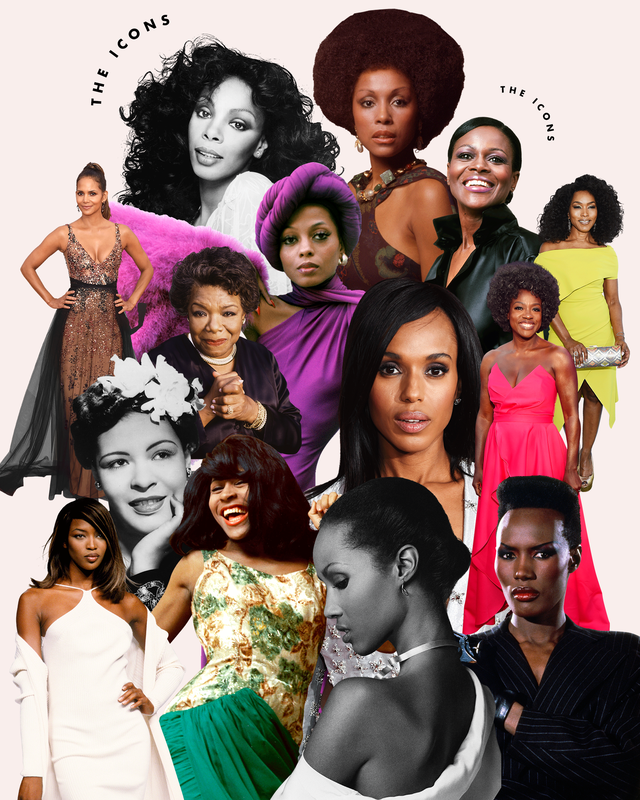 collage of black beauty icons