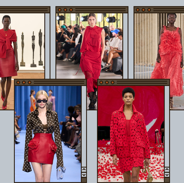 falda roja tendencia primavera