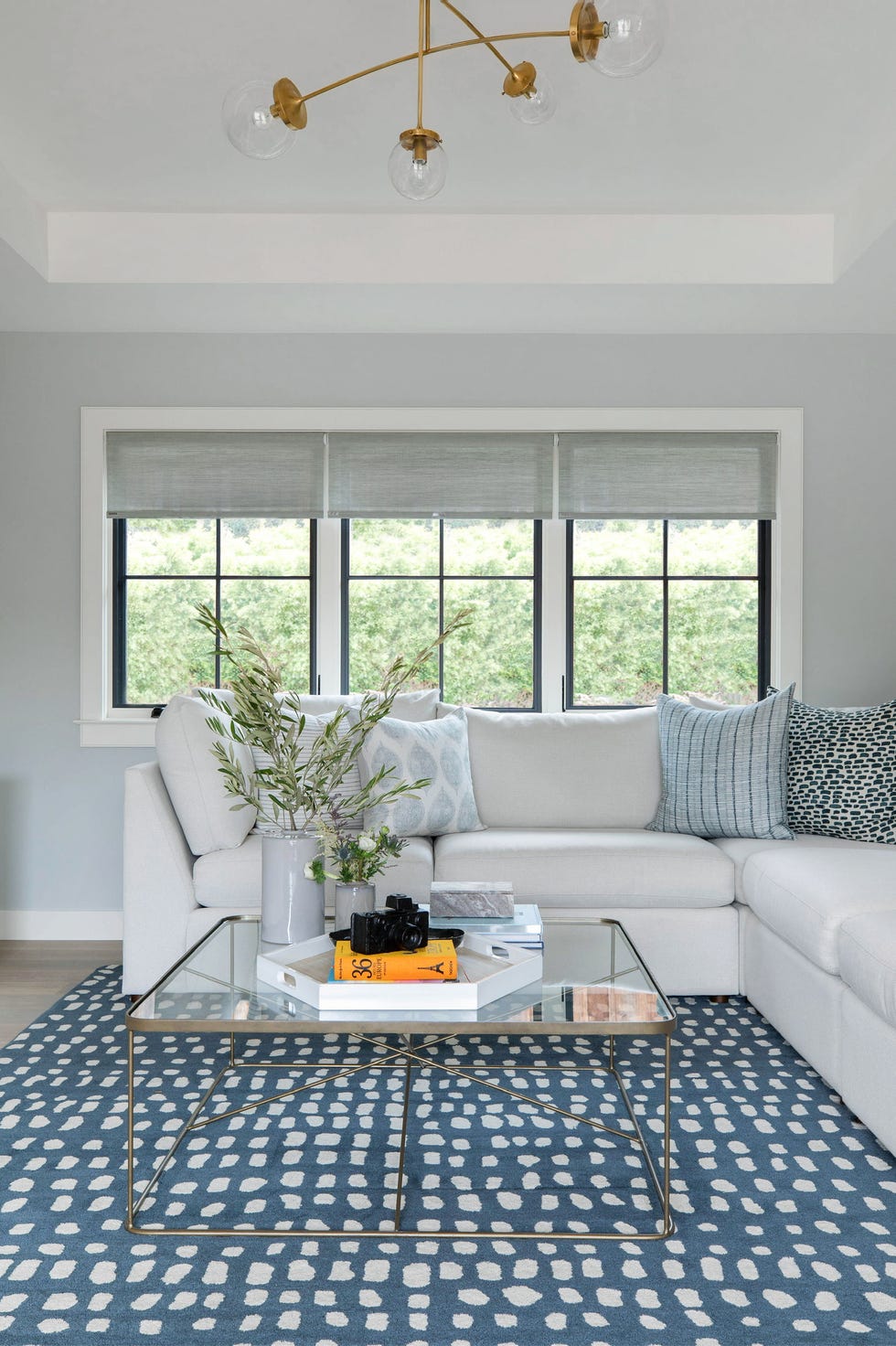 blue gray living room