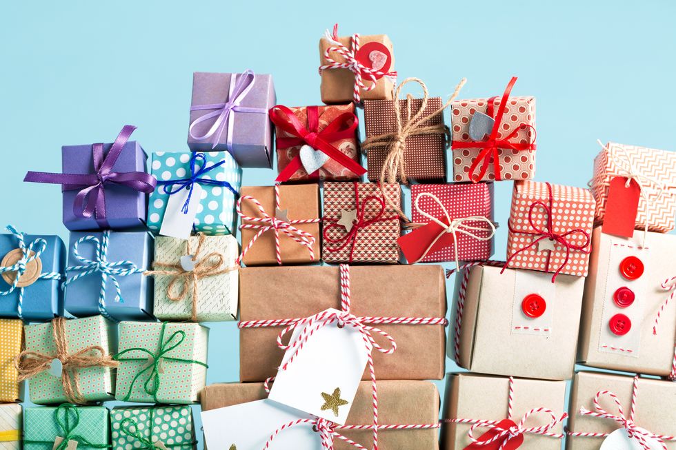 collection of christmas present boxes