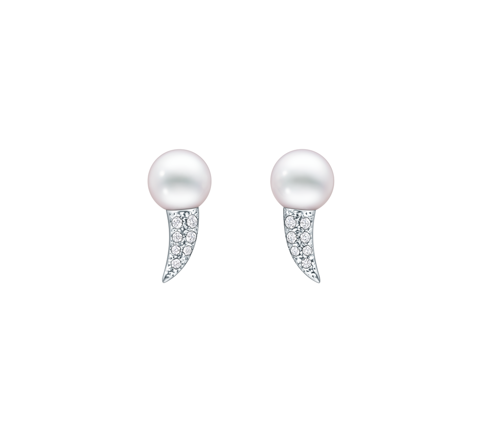 silver earrings tasaki