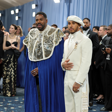 colman domingo and lewis hamilton at the 2025 met gala. the co chairs attended the 2025 met gala celebrating "superfine: tailoring black style" at metropolitan museum of art on may 05, 2025 in new york city. colman domingo and lewis hamilton at the 2025 met gala. the co chairs attended the 2025 met gala celebrating "superfine: tailoring black style" at metropolitan museum of art on may 05, 2025 in new york city.