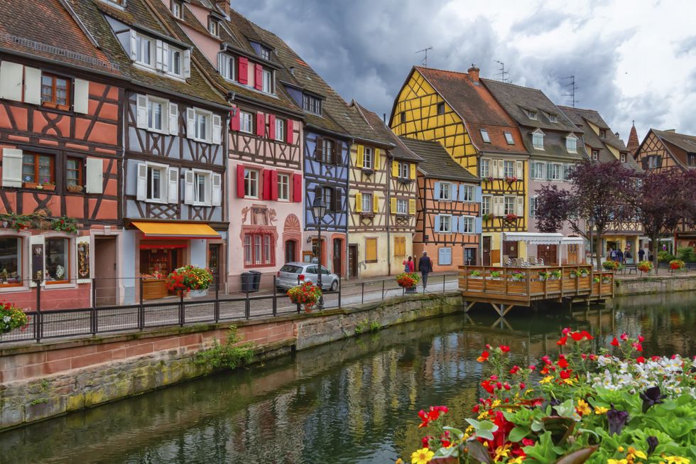 colmar city, houses and canal, france