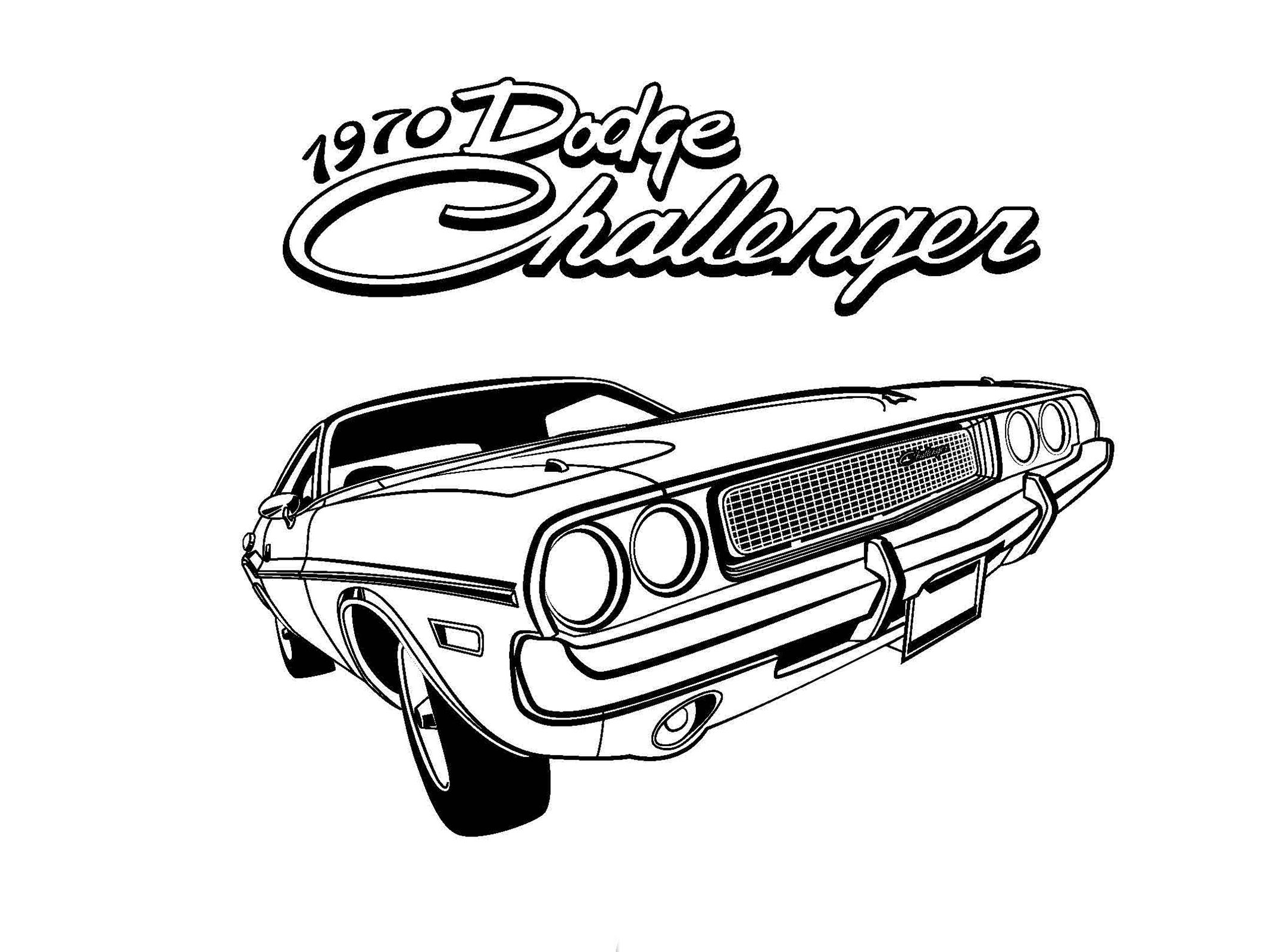 1970 Dodge Challenger vector car illustration