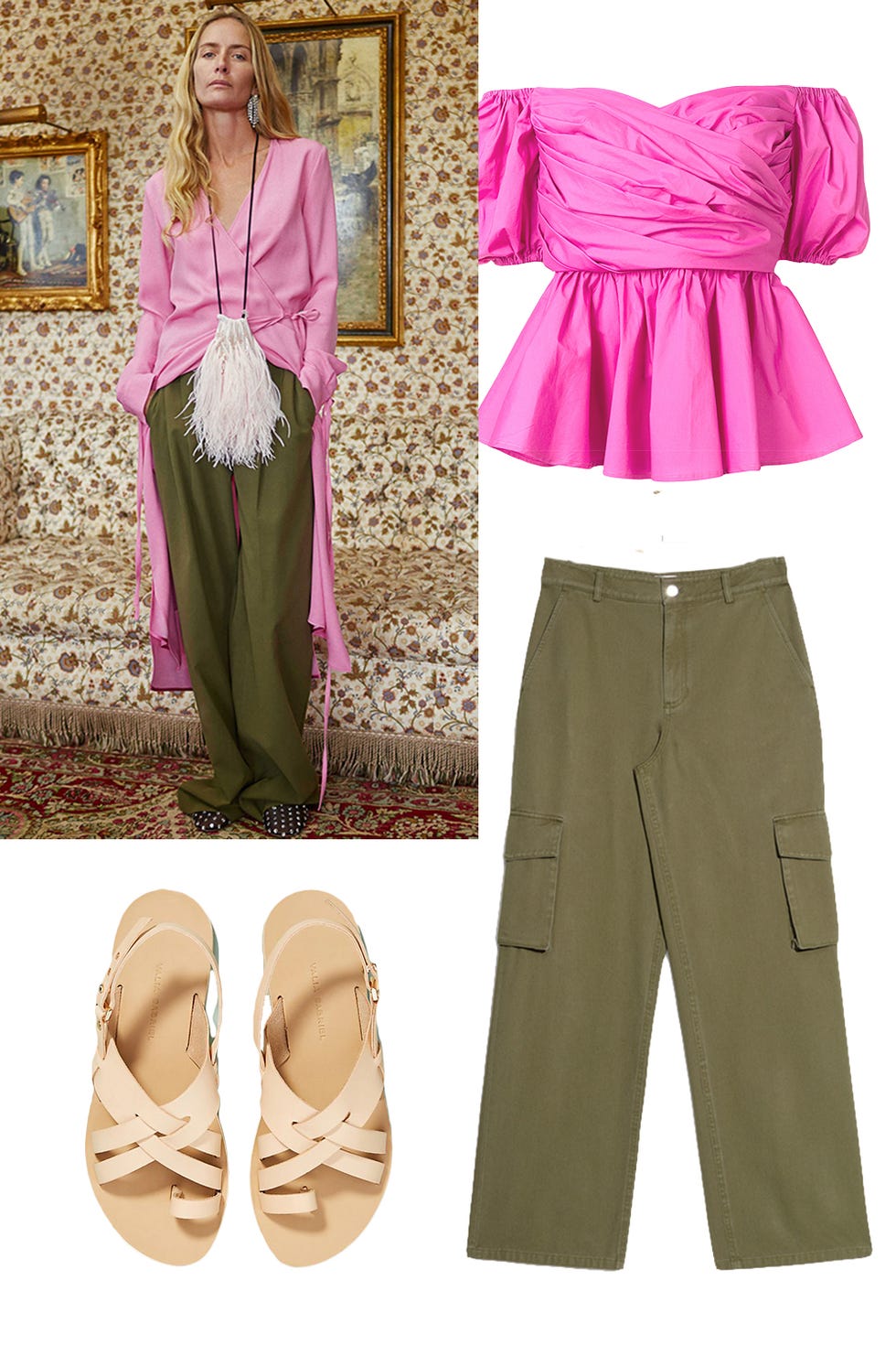 Clothing, Pink, Khaki, Trousers, Footwear, Outerwear, Magenta, Peach, Sleeve, Shoe, 