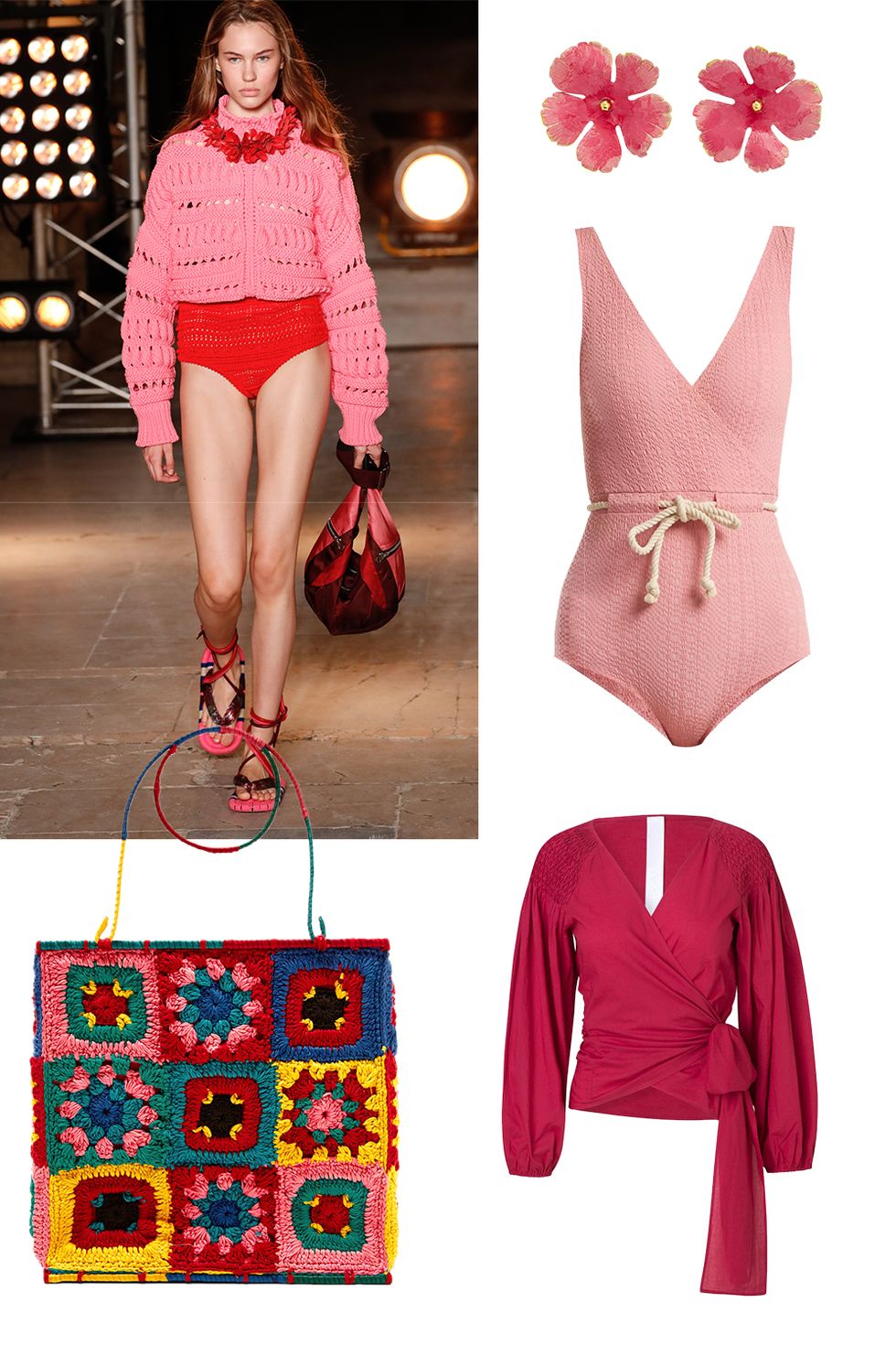 Stylish Pink and Red Summer Outfit