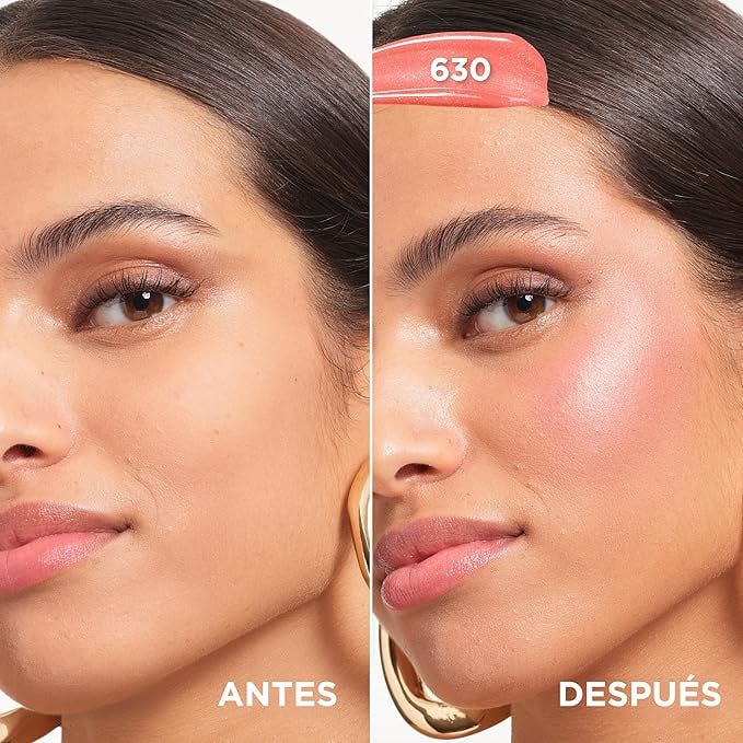 colorete liquido antes y despues de su uso