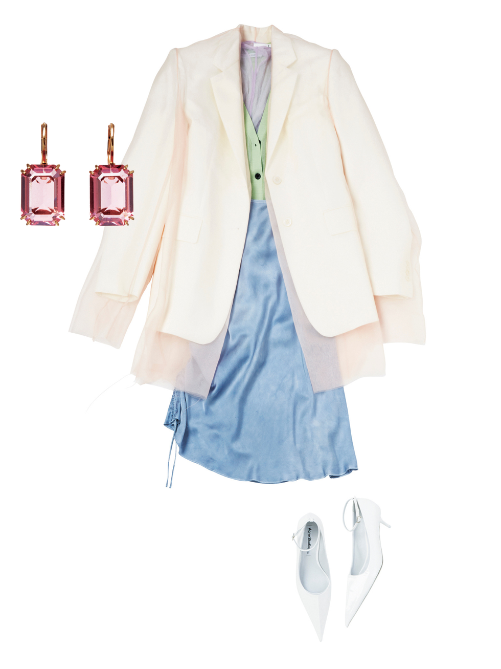 a white coat and shoes