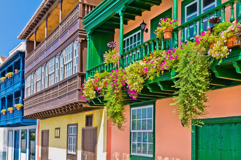 santa cruz de la palma balcones coloridos