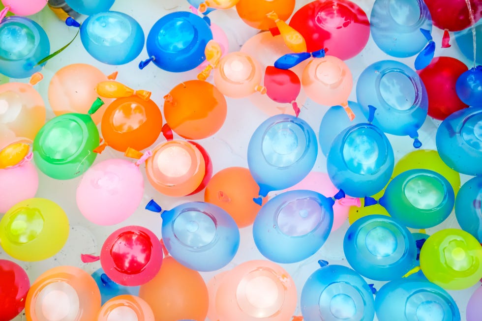 colorful balloons full of water