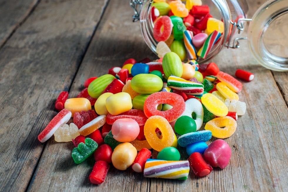 Colorful candy gum