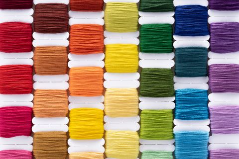 colorful embroidery thread