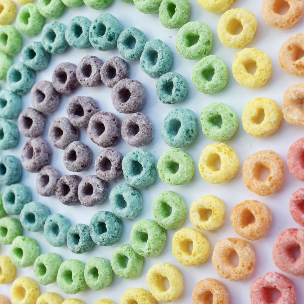 colorful fruit ring cereal
