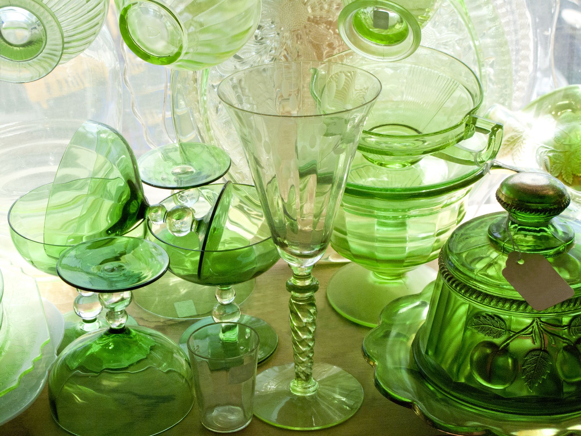 Vintage glassware on sale