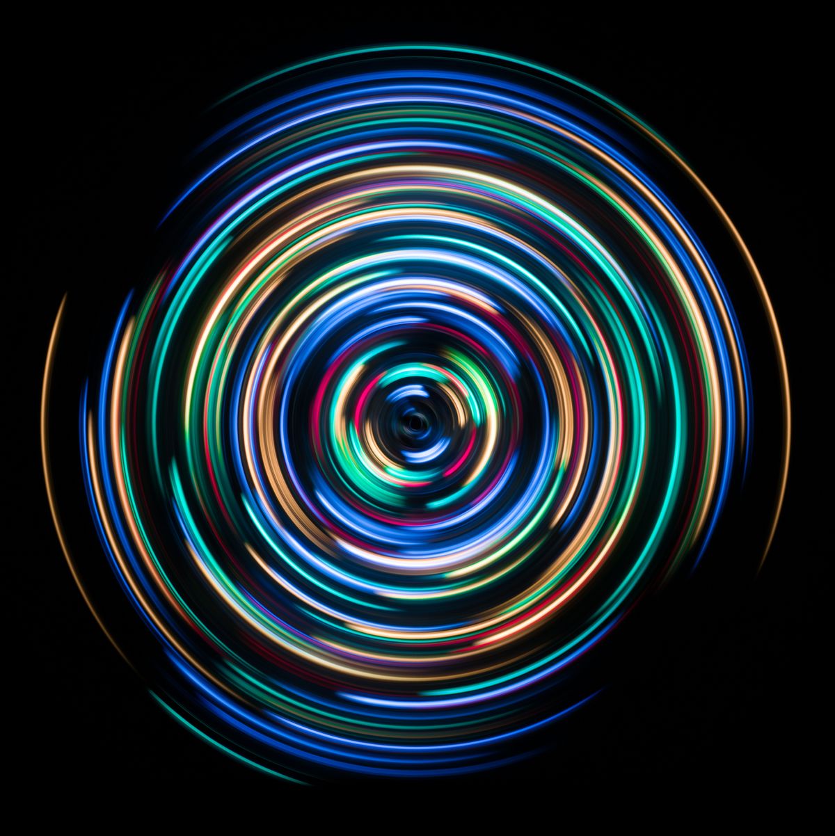 Colorful Spinning Light Trails