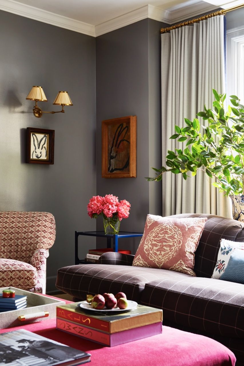 Blue Grey Living Room Colour Scheme, Interior Design Ideas