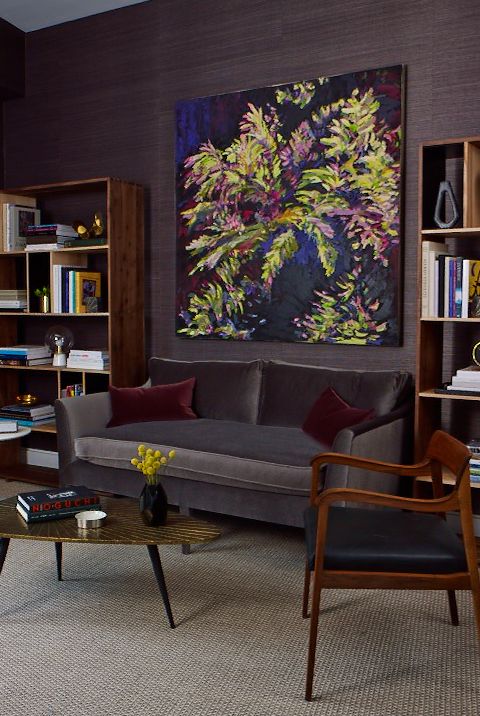 purple and brown living rooms