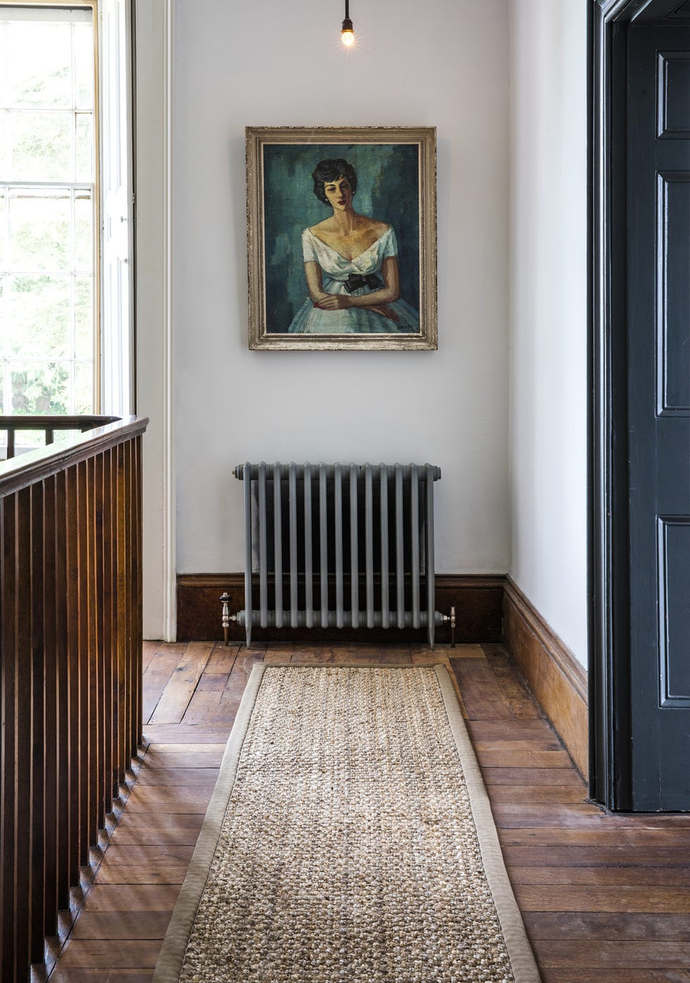 interior hallway with artwork and decorative elements