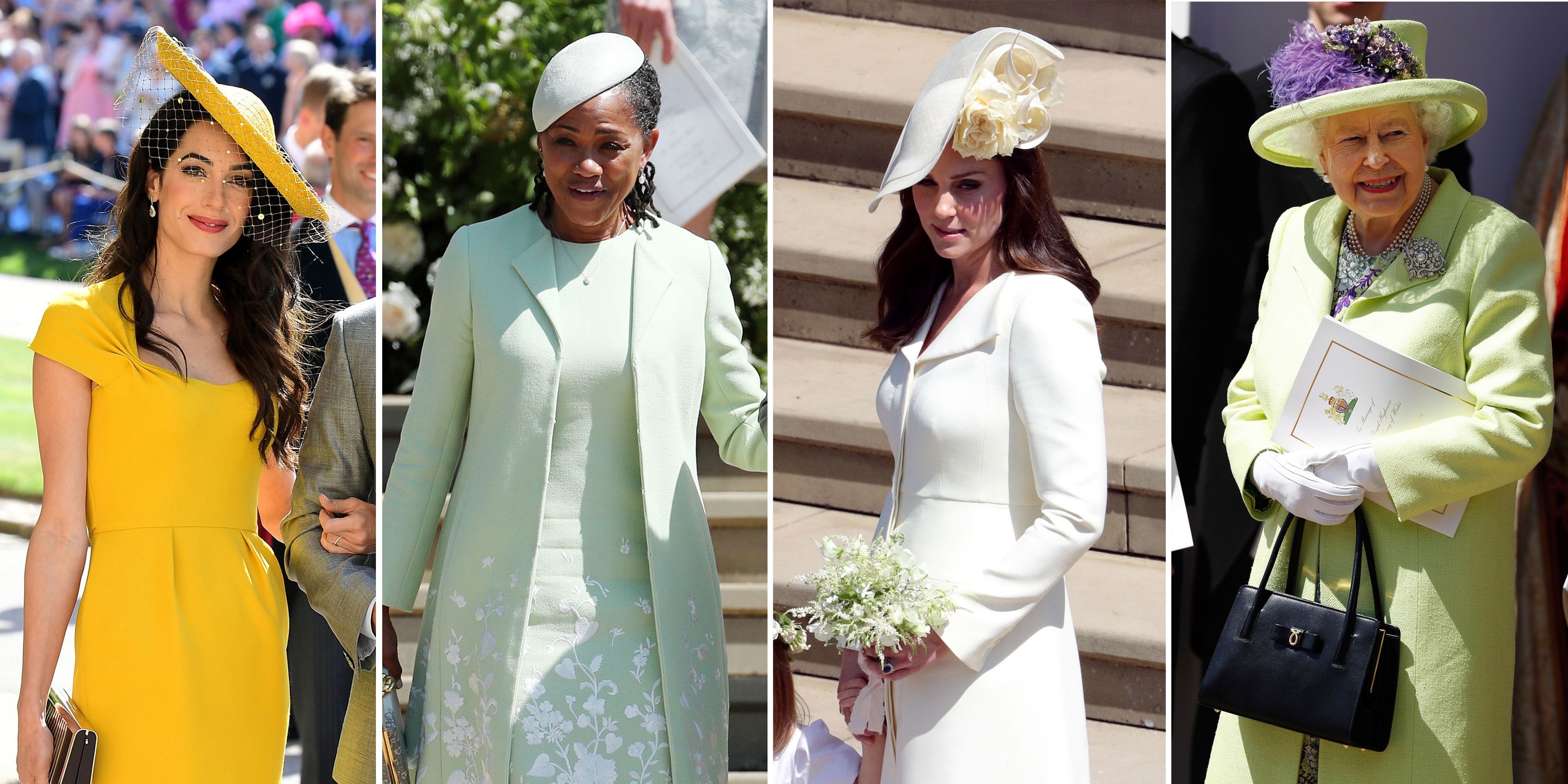 Royal wedding guest trend - guests in yellow and green
