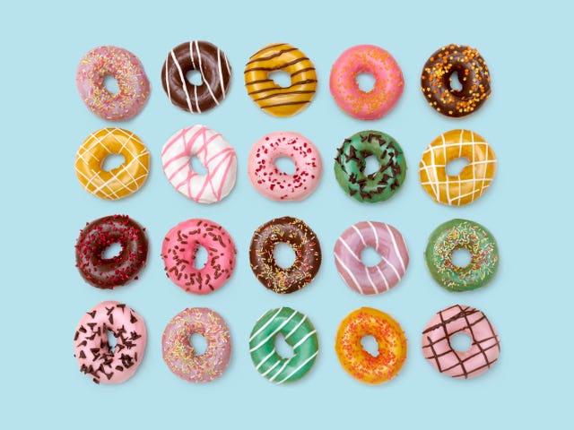 Colourful doughnuts
