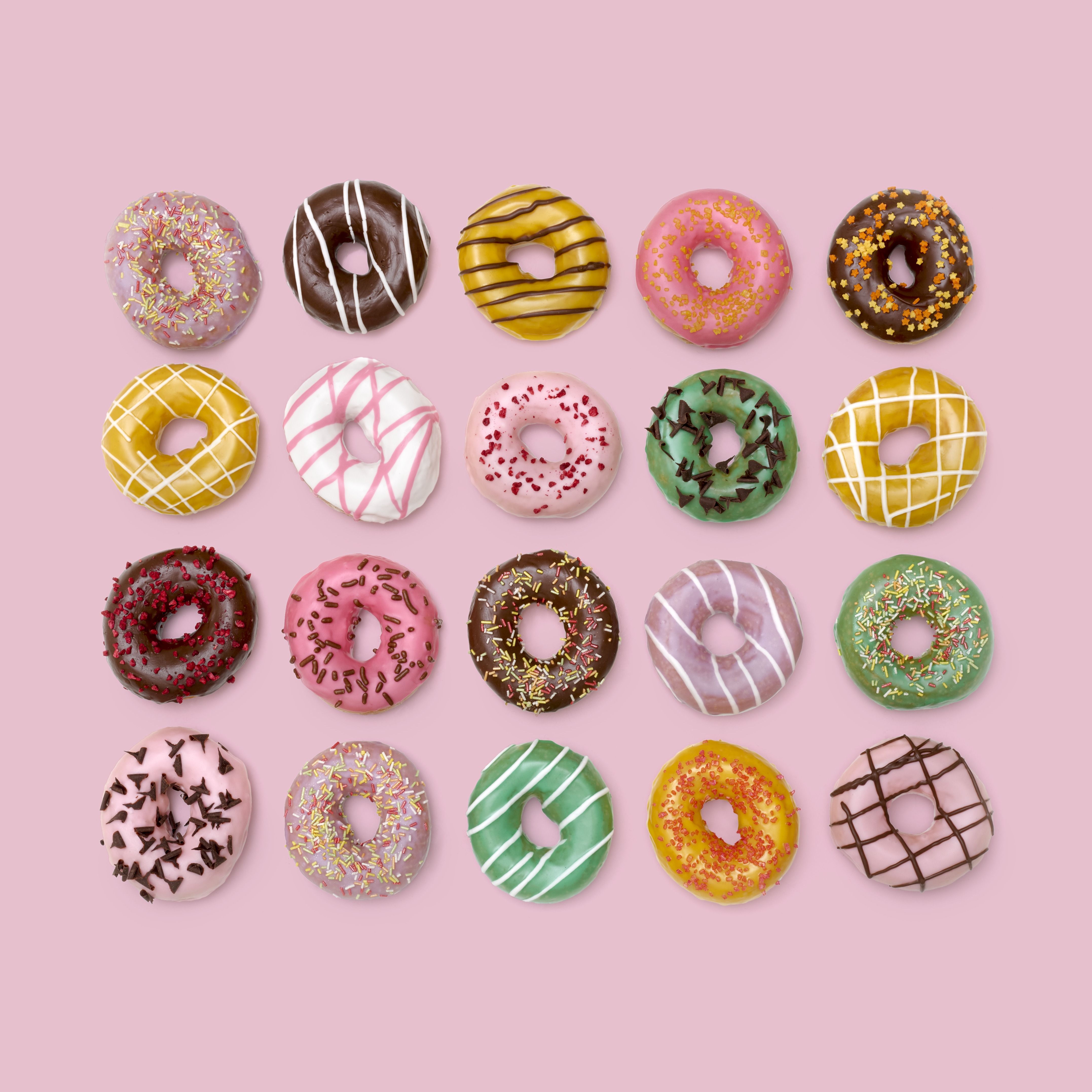 Colourful doughnuts