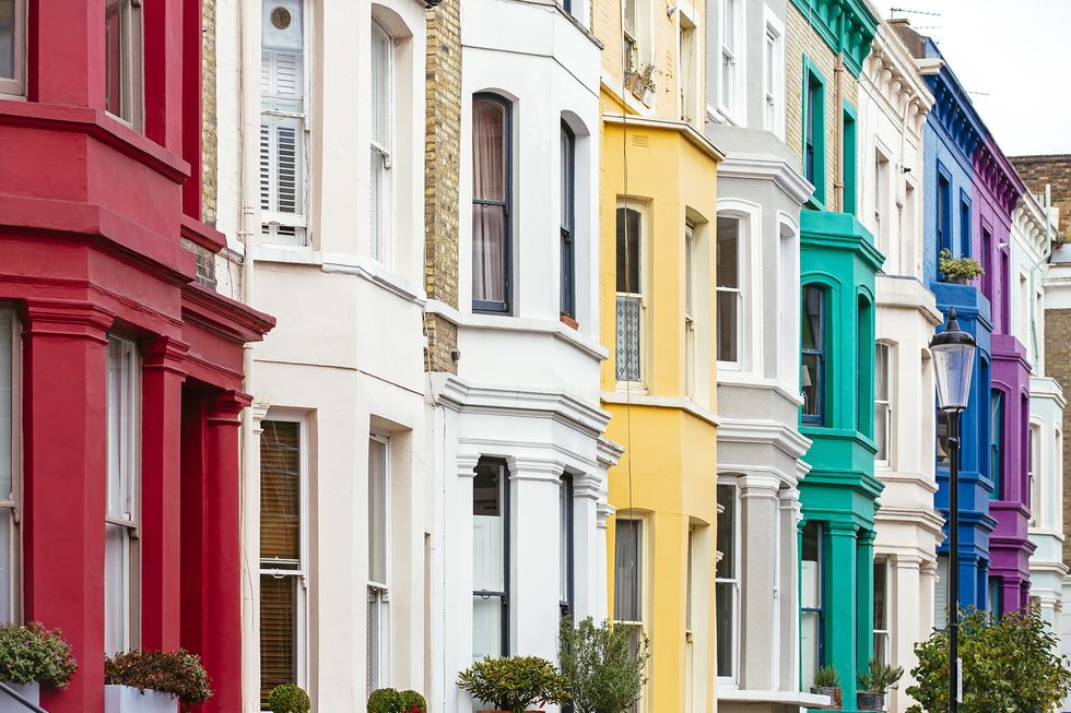 colourful Notting Hill architecture, London