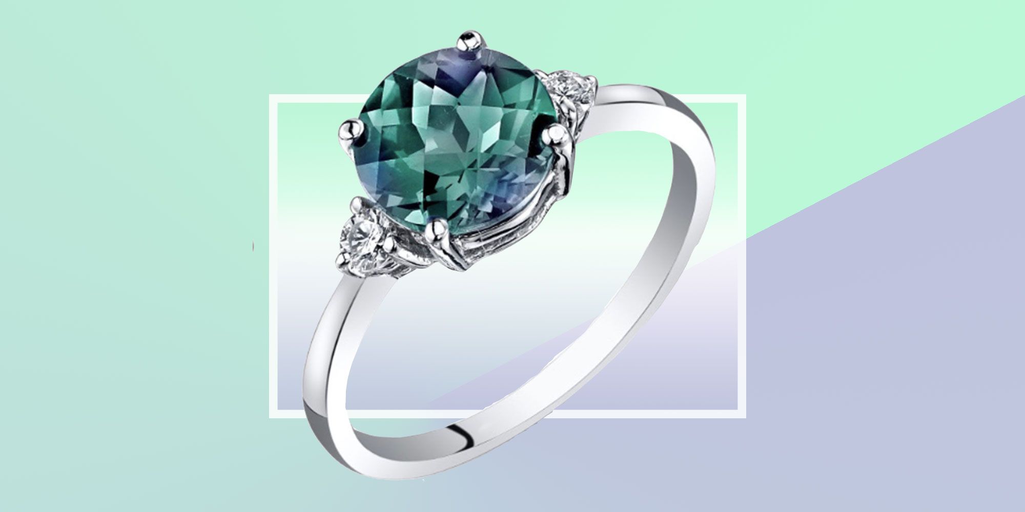 Simulated diamond & emerald colour gem stone Ring | Ratnali Jewels –  ratnalijewels