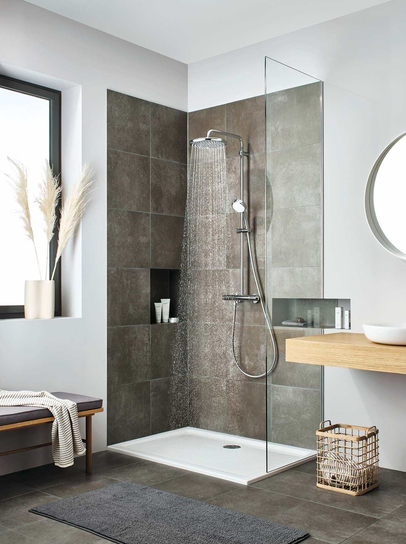 Tarima ideal para ducha y baño de diseño rectangular de 60 x 45 cm