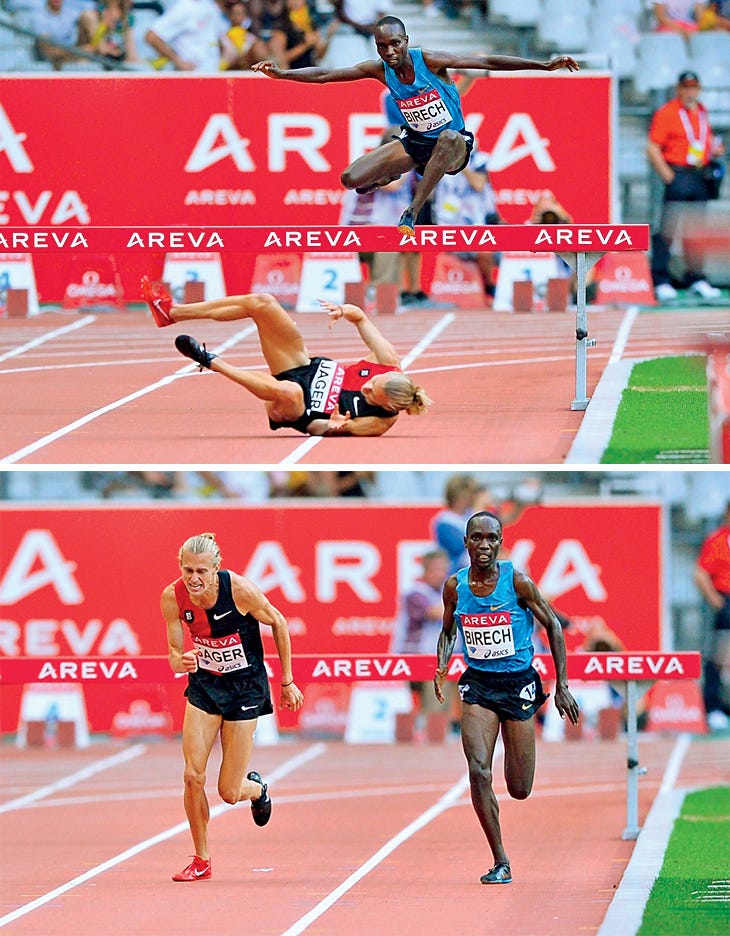 Jared fell at 2015 Paris Diamond League race