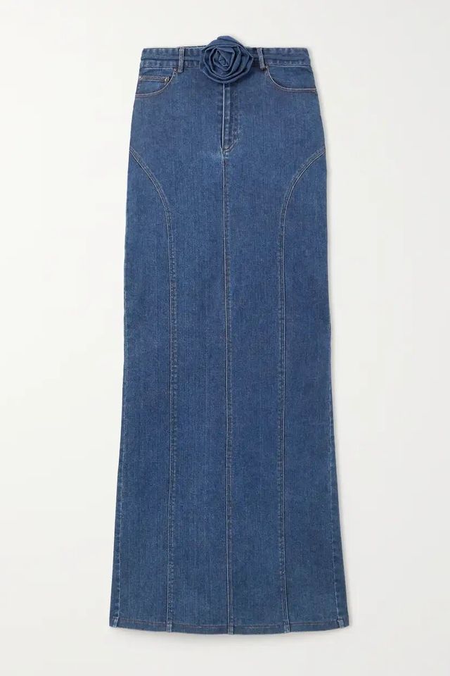 come abbinare gonne lunghe jeans primavera 2024 quali comprare