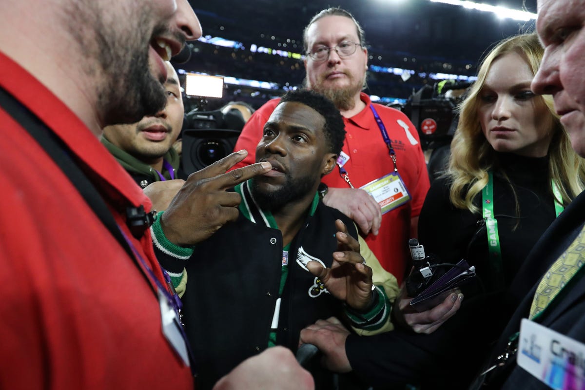 Kevin Hart Wildn At Super Bowl After Eagles Win 