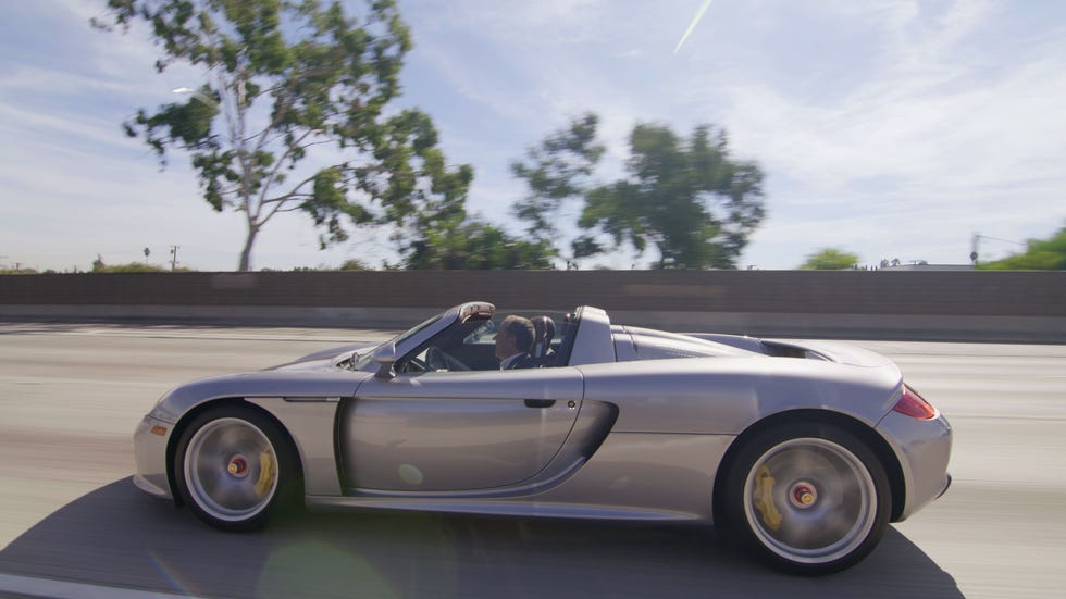 Baby Blue Porsche Carrera GT at Cars and Caffe