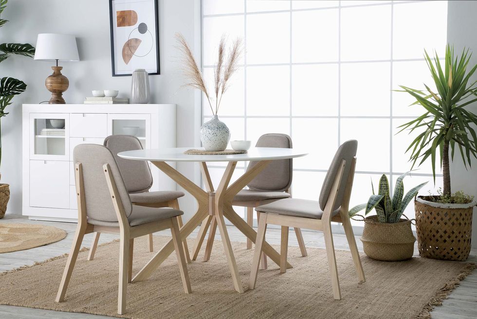 Juego de mesa de comedor de 7 piezas para 6 mesas de cocina extensibles con  6 sillas, mesa rectangular y 6 sillas, juego de comedor con hojas de 12