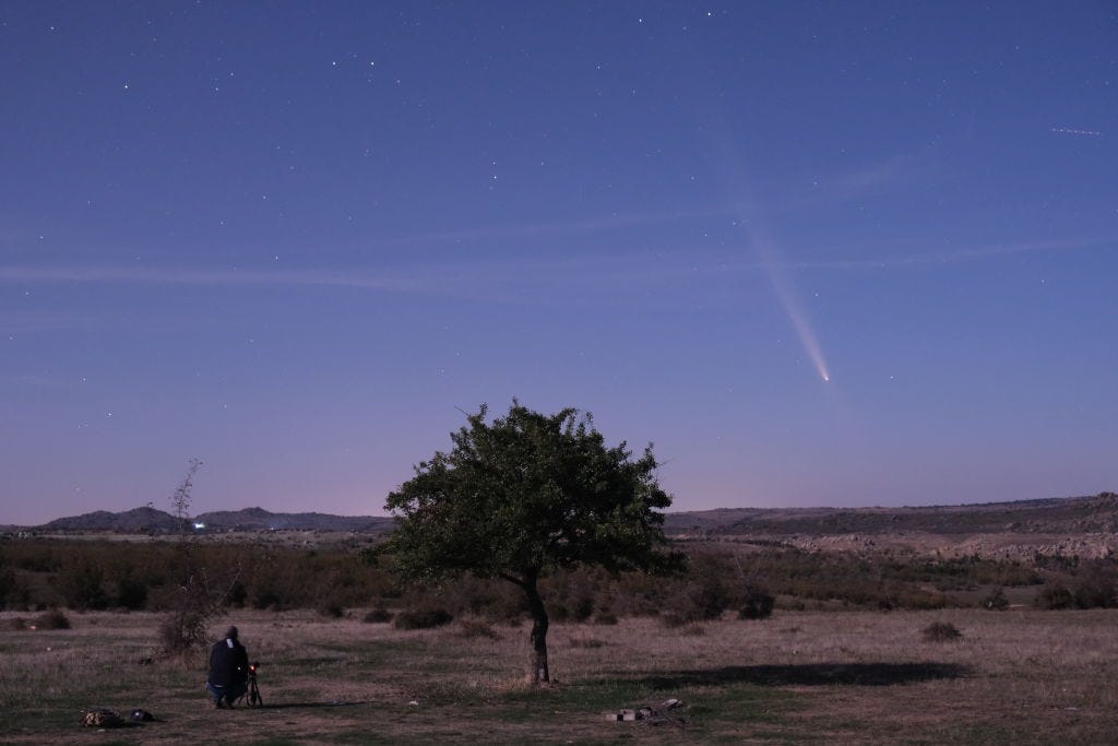 spot rare comet Tsuchinshan-ATLAS tonight