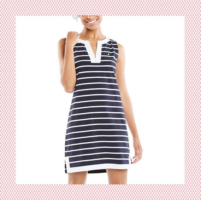 best travel dresses nautica womens breton stripes sleeveless v neck stretch cotton polo dress and anrabess women's casual loose sundress with pockets