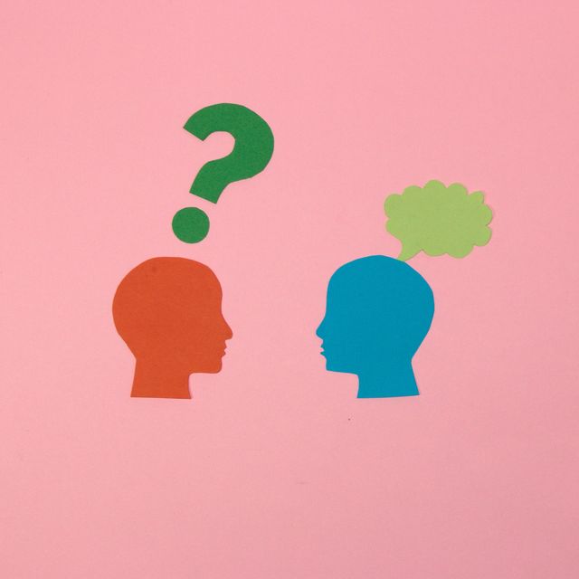 communication between two people, question and answer
