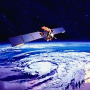 communications satellite orbiting earth