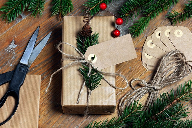 Tree, Branch, Fir, Twig, Christmas, Conifer, Pine family, Pine, Wood, Gift wrapping, 