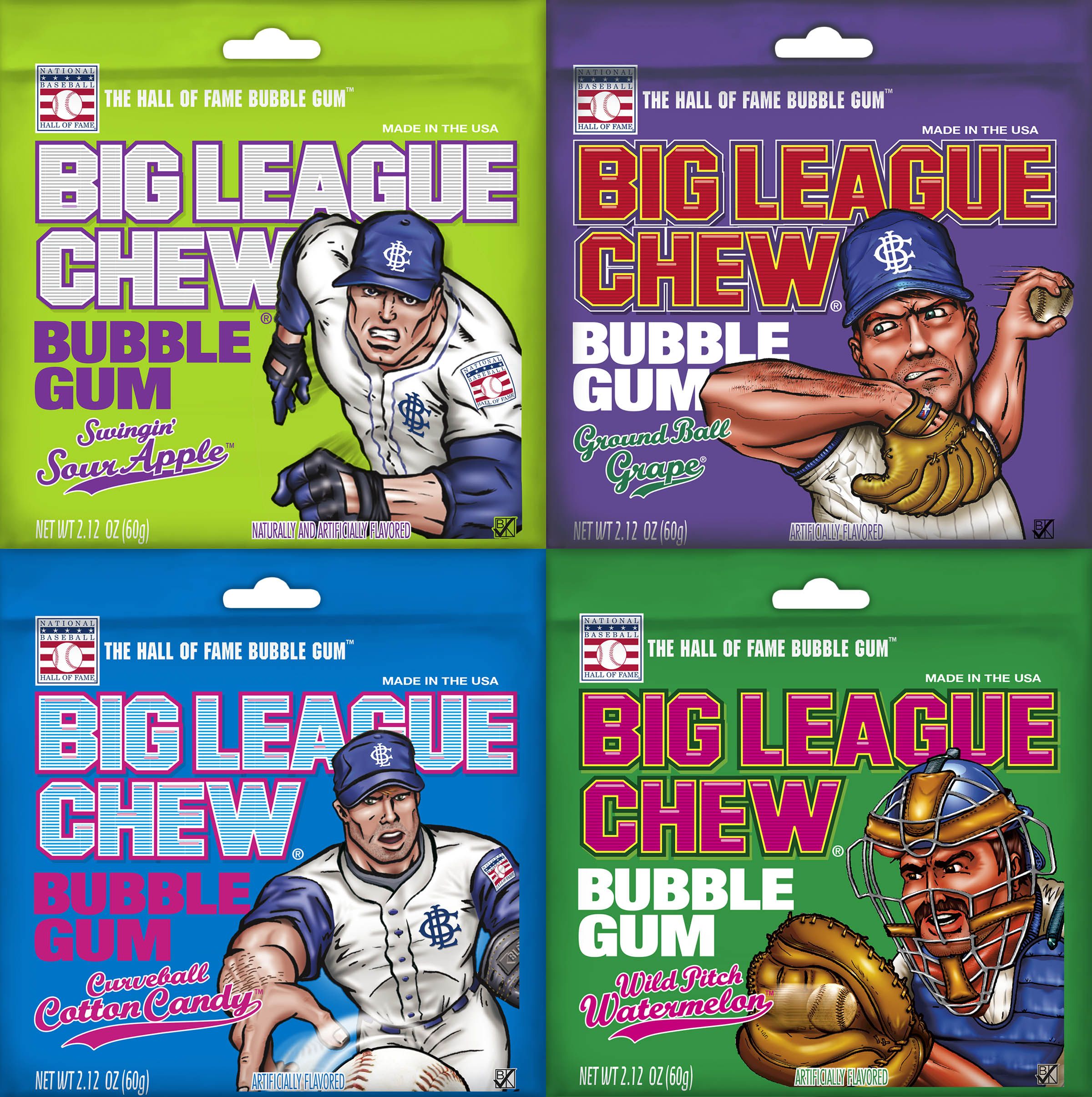 Big League Chew Bubble Gum, Grape - 12 count, 2.12 oz packet