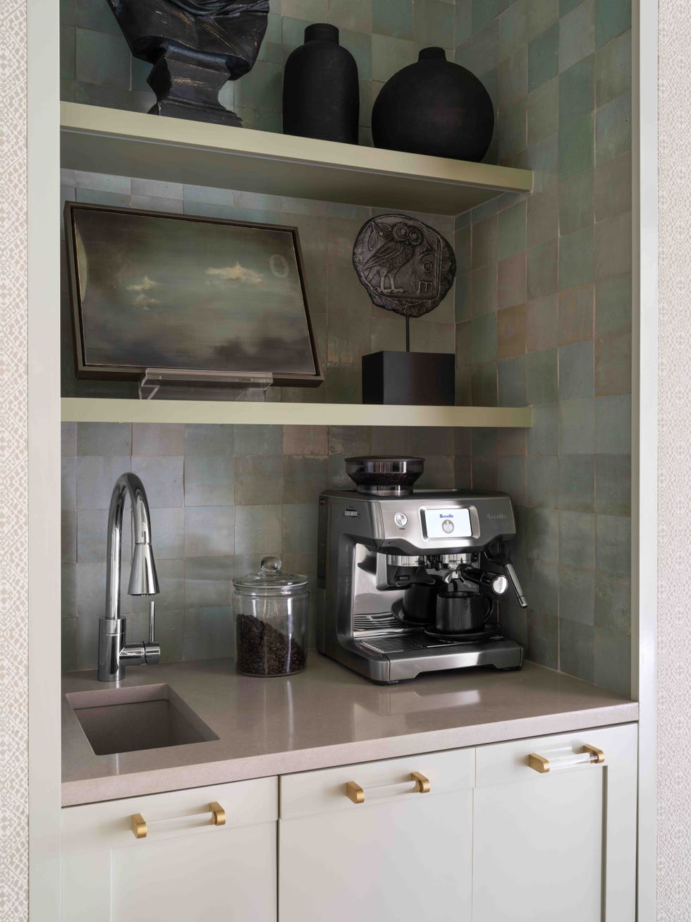 New kitchen. New coffee station. Spouse is very generous to allow