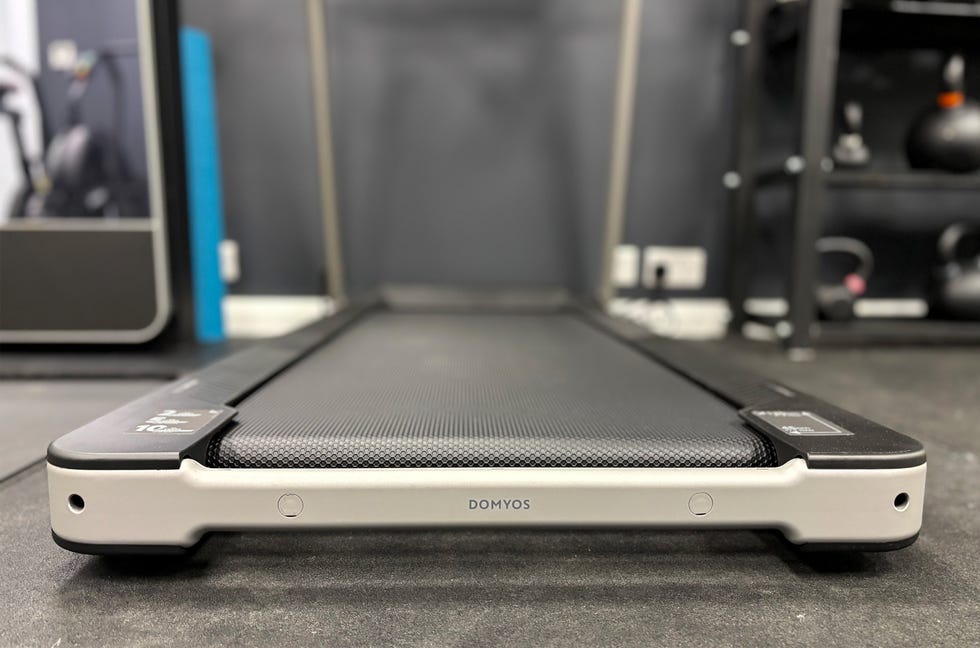 close up of a running machine belt