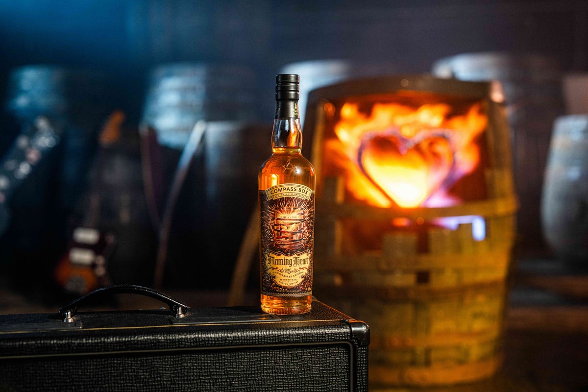 【超希少】J&B 25年 スコッチウイスキー 箱付き・未開栓 compassbox-flamingheart-