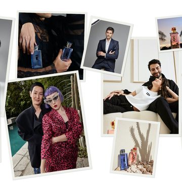 composite images of couples for launch of dolce and gabbana k and q fragrances
