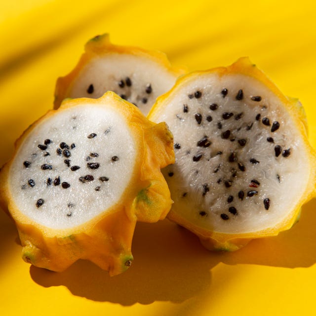 composition of delicious exotic yellow dragon fruit,romania