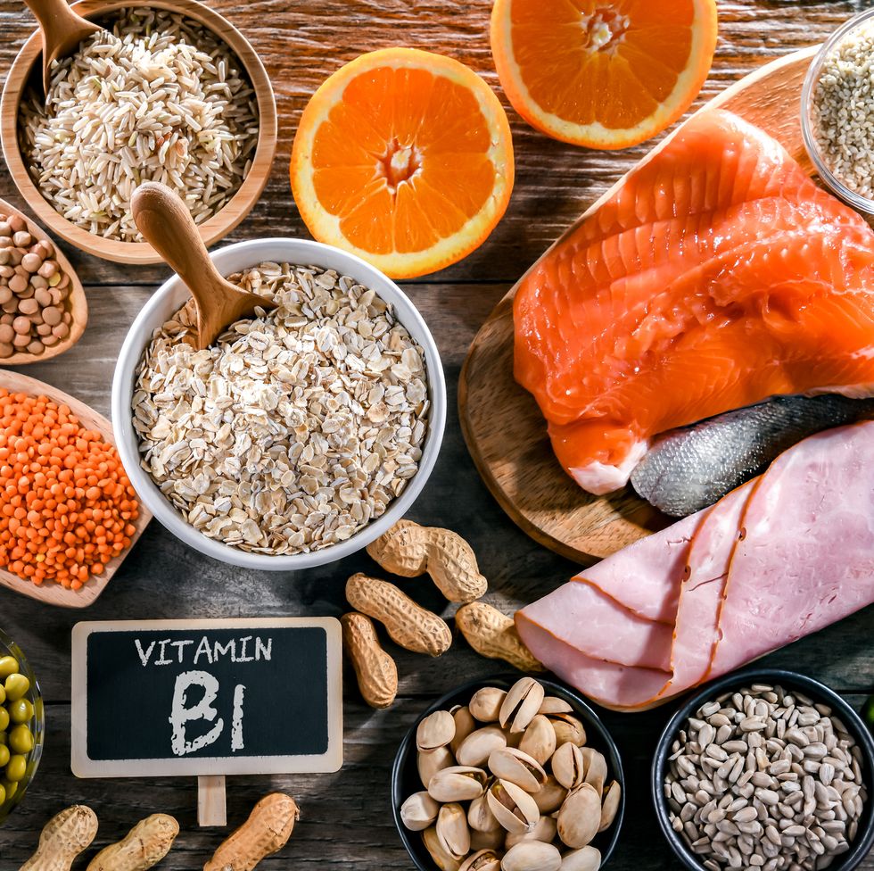 composition with food products rich in thiamine or vitamin b1