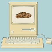 an illustration of cookies on a computer