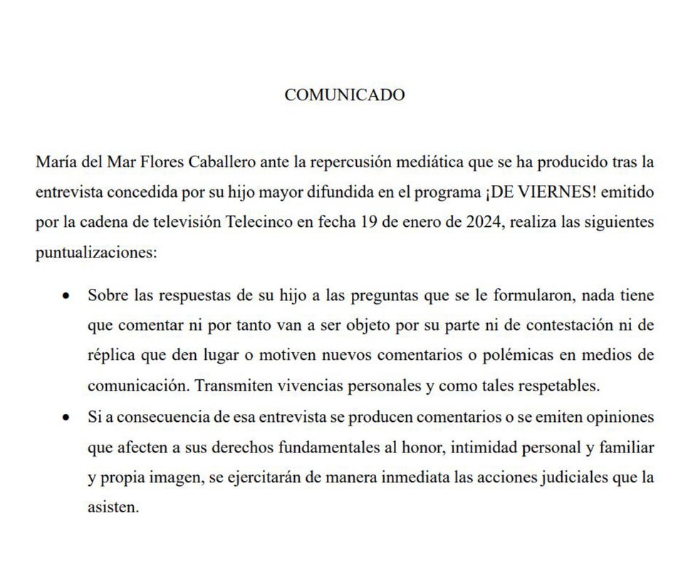 comunicado mar flores