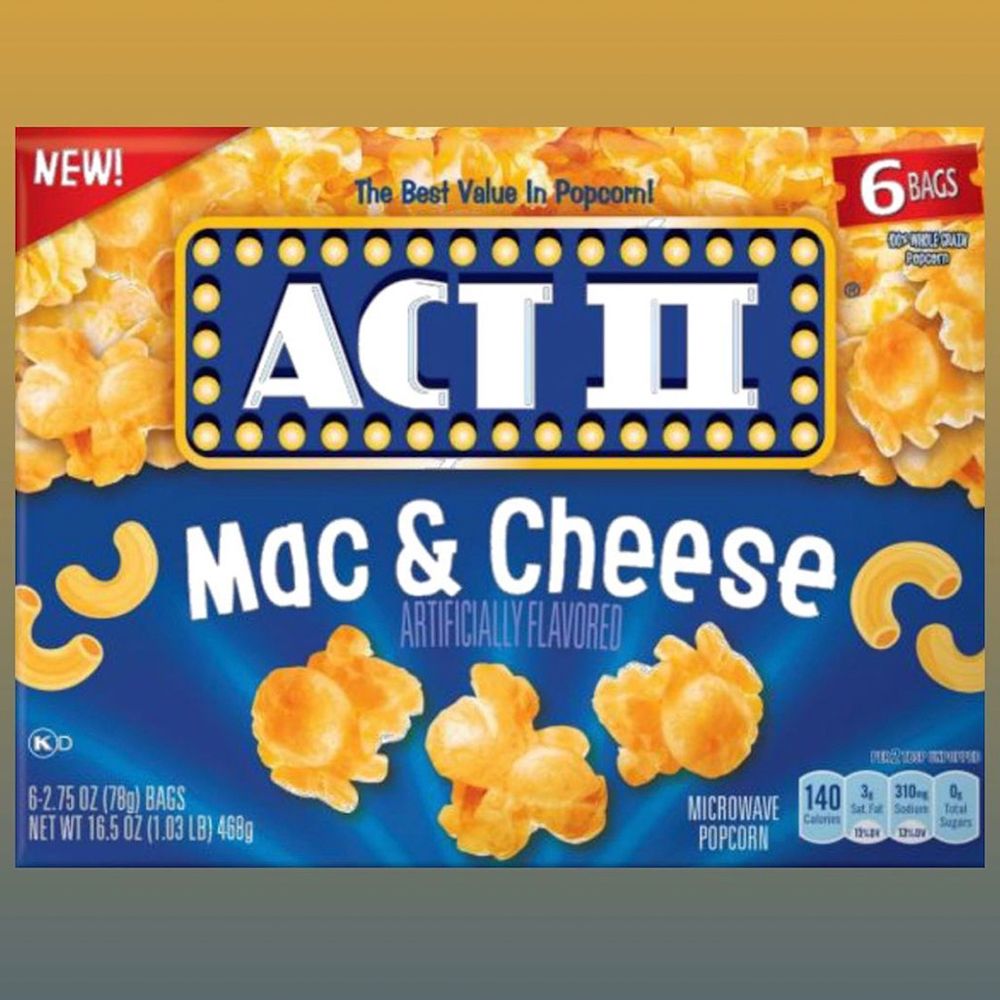 act ii microwavable mac  cheese popcorn